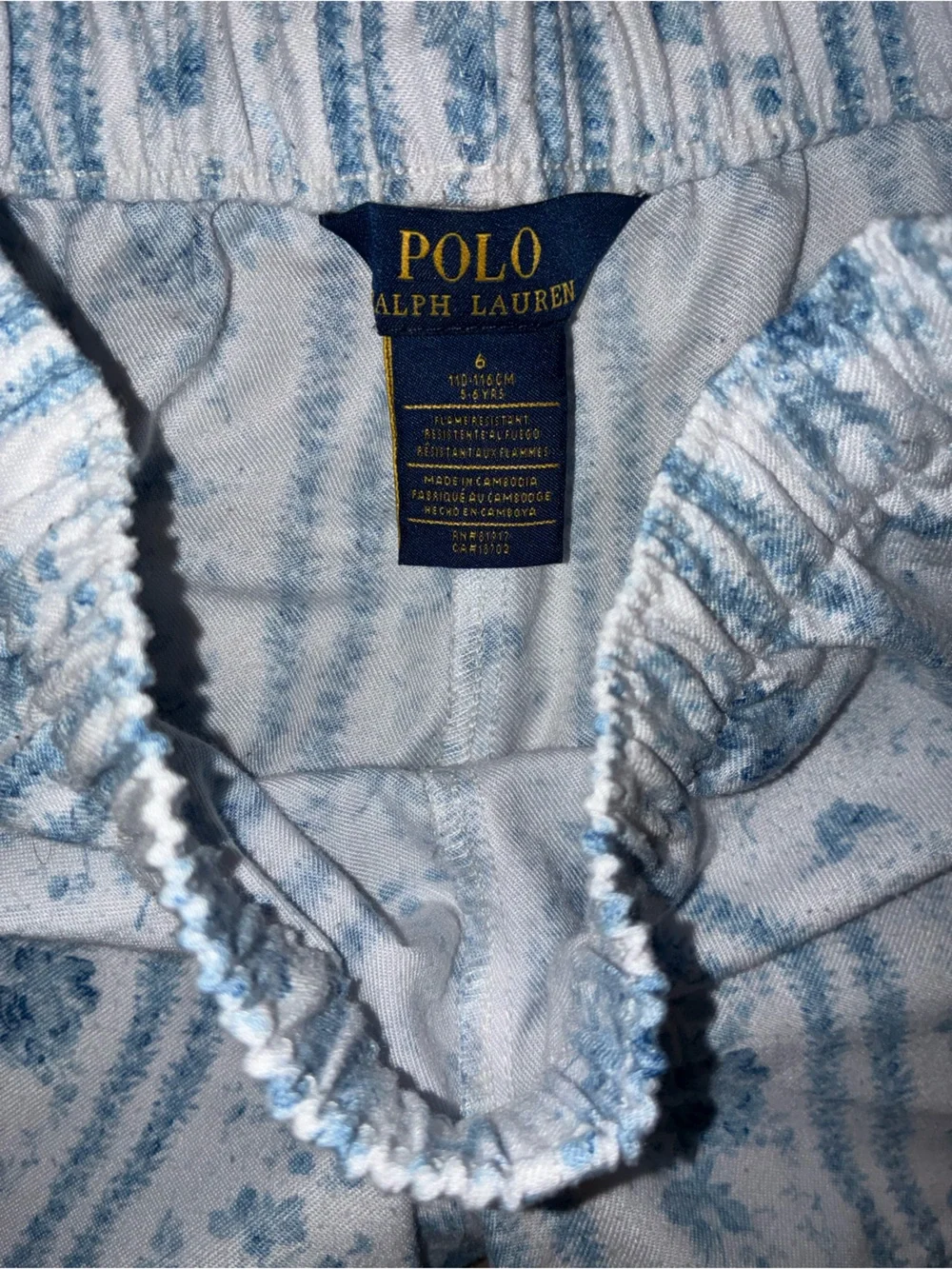 Ralph Lauren White and Blue Floral Button-Front Shorts Set
